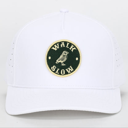 On Course Lid: "Walk Slow"